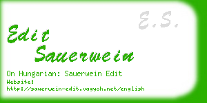 edit sauerwein business card